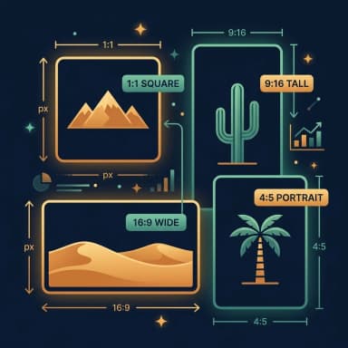 Image Aspect Ratios Explained: Every Ratio You Need Illustration showing different aspect ratio frames arranged together