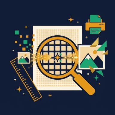 How to Upscale an Image Without Losing Quality (2026) Illustration of a small blurry photo being enlarged into a sharp high resolution version